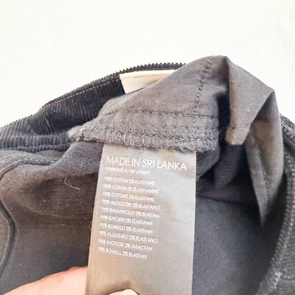 Club Monaco The High Rise Skinny Cord Style Black Denim Jeans Size 26 - Picture 8 of 9